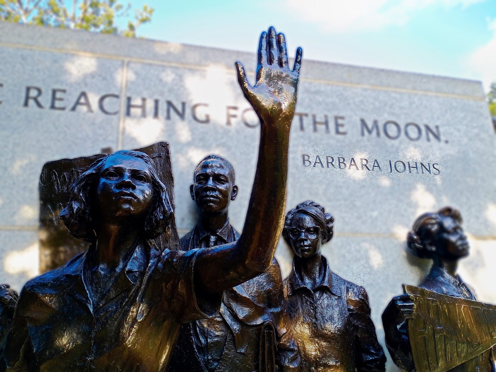 Barbara John's statue as seen on a Capitol Square tour with Historian Jane